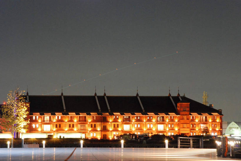 无人,横图,室外,夜晚,建筑,日本,日本文化,仓库,树,天空,工业,摄影,照亮,发展,彩图