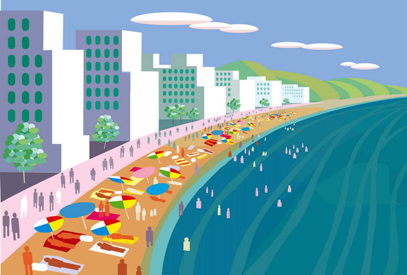 横图,插画,室外,白天,度假,数码,科技,海洋,美景,城市风光,城市,建筑,船,墨西哥,阴影,网络,伞,雨伞,遮阳伞,景观,云,高光,几何,计算机图形,合成,图画,娱乐,阳伞,画,树,天空,地标建筑,享受,休闲,景色,放松,电脑合成图,数码合成图,太阳伞,合成图,拉丁美洲,漫画,写实,具体,具象,巴亚尔塔港,海滩,休闲活动,休闲椅,彩图
