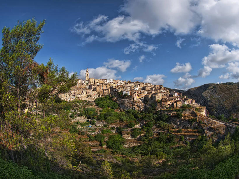 无人,横图,室外,白天,山,植物,建筑,西班牙,欧洲,云,树,天空,自然,摄影,南欧,首府,西班牙王国,瓦伦西亚,巴伦西亚,瓦伦西亚自治区,卡斯特利翁省,彩图,卡斯特利翁.德拉普拉纳