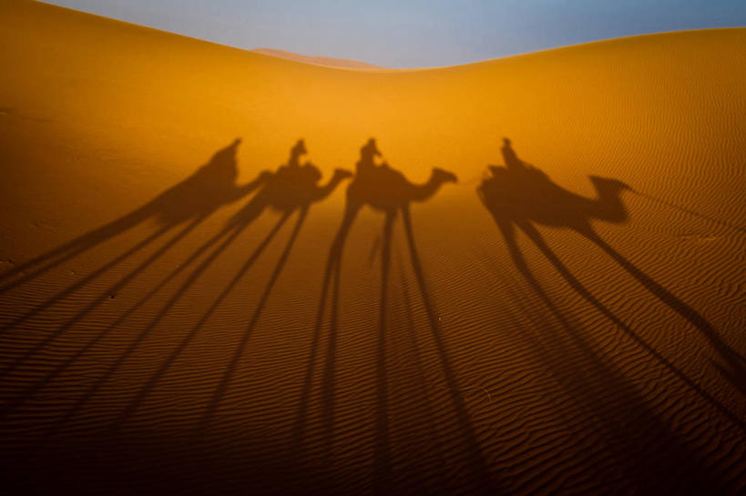 无人,横图,室外,旅途,摩洛哥,沙丘,热,骆驼,天空,黄昏,运输,摄影,撒哈拉沙漠,彩图