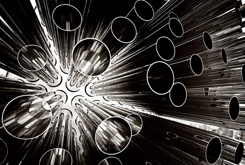 无人,横图,黑白,特写,抽象,金属制品,英国,许多,黑色背景,折射,金属,很多,摄影,简单,反差,影棚拍摄