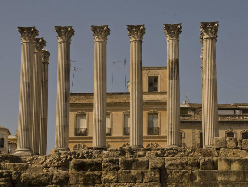 无人,横图,室外,白天,建筑,西班牙,柱子,历史,废墟,天空,摄影,宗教,科尔多瓦,岩石,彩图