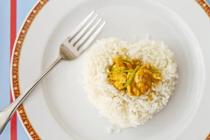 无人,横图,俯视,室内,特写,白天,泰国,叉,米,咖喱,饮食,盘子,摄影,清新,健康食物,泰国食品,心型,彩图,高角度拍摄,爱