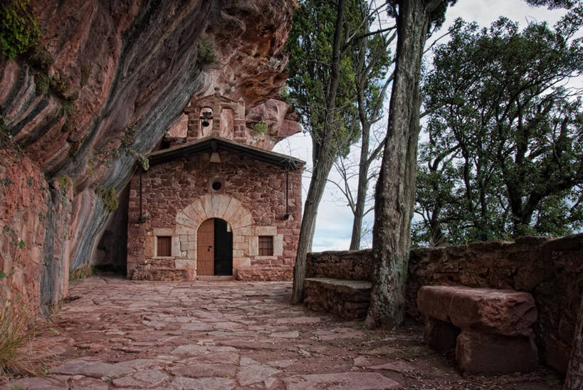 无人,横图,室外,白天,建筑,西班牙,历史,石墙,树,摄影,基督教,塔拉戈纳省,彩图