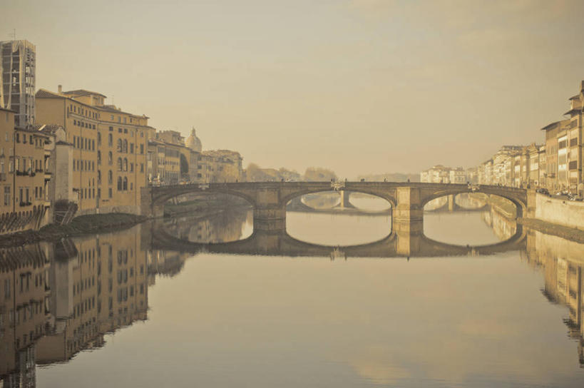 无人,横图,室外,白天,河流,建筑,意大利,反射,桥,联系,天空,摄影,托斯卡纳区,亚诺河,彩图