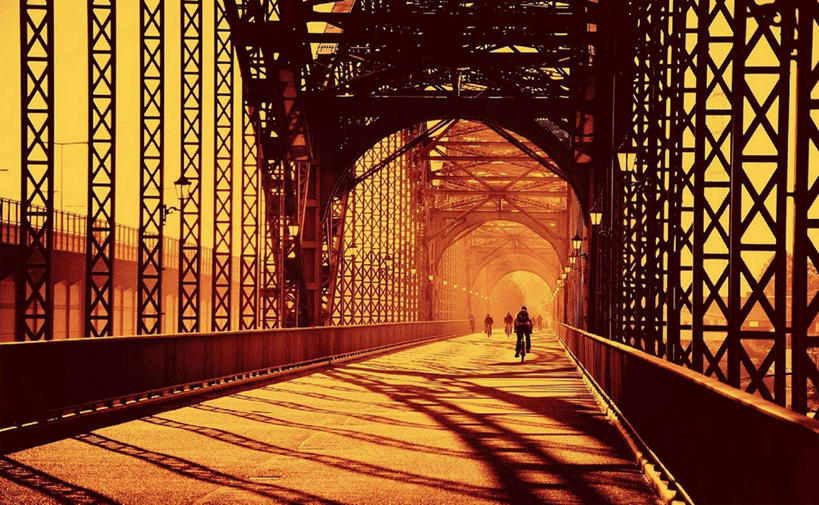 横图,室外,白天,建筑,自行车,日光,德国,阴影,桥,联系,车,脚踏车,骑,交通工具,骑车,运输,摄影,载具,彩图