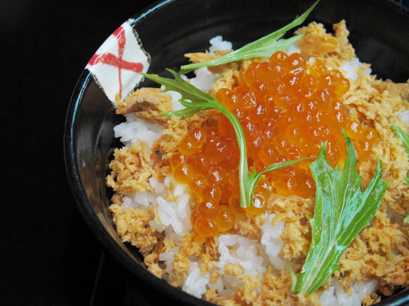 无人,横图,室内,特写,日本,黑色背景,米,饮食,碗,摄影,鱼子,清新,崎玉县,海产,彩图,影棚拍摄