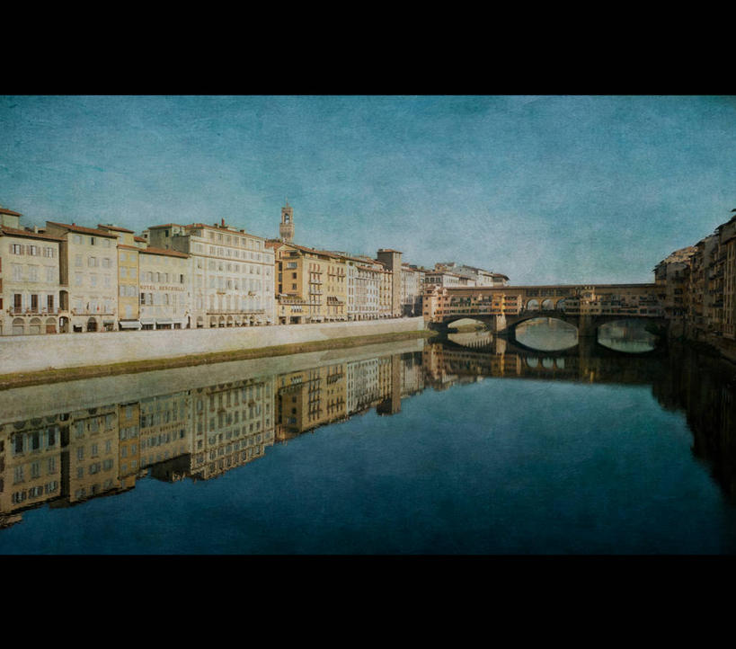 无人,横图,室外,白天,建筑,意大利,反射,纹路,纹理,桥,联系,天空,摄影,宁静,意大利文化,托斯卡纳区,维基奥桥,亚诺河,肌理,彩图