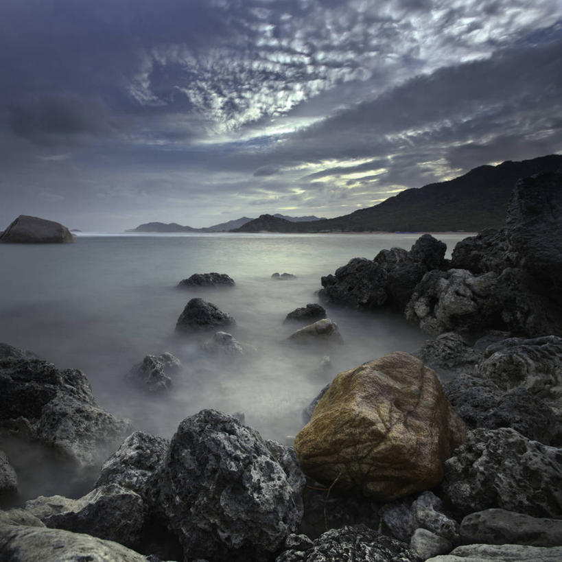 无人,方图,室外,长时间曝光,旅游,度假,海洋,火山,美景,越南,珊瑚,景观,云,娱乐,风景,天空,自然,黄昏,享受,休闲,景色,放松,摄影,宁静,岩层,自然风光,宁顺,岩石,彩图