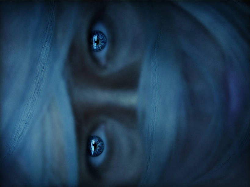 成年人,眼睛,一个人,横图,神秘,信心,水下,美国,仅一个女性,蓝色,人体,摄影,肖像,彩图,晕影