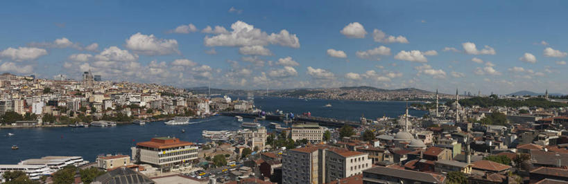 无人,横图,全景,俯视,室外,白天,度假,美景,城市风光,城市,建筑,欧洲,景观,云,娱乐,风景,天空,享受,休闲,景色,放松,摄影,伊斯坦布尔,金角湾,博斯普鲁斯海峡,彩图,高角度拍摄