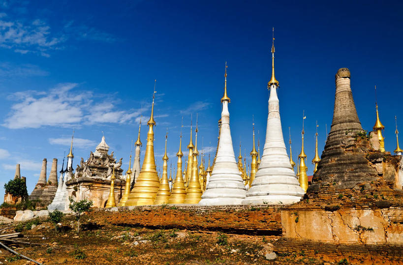 无人,寺庙,横图,室外,白天,建筑,缅甸,云,佛塔,天空,摄影,宗教,佛教,彩图,缅甸文化