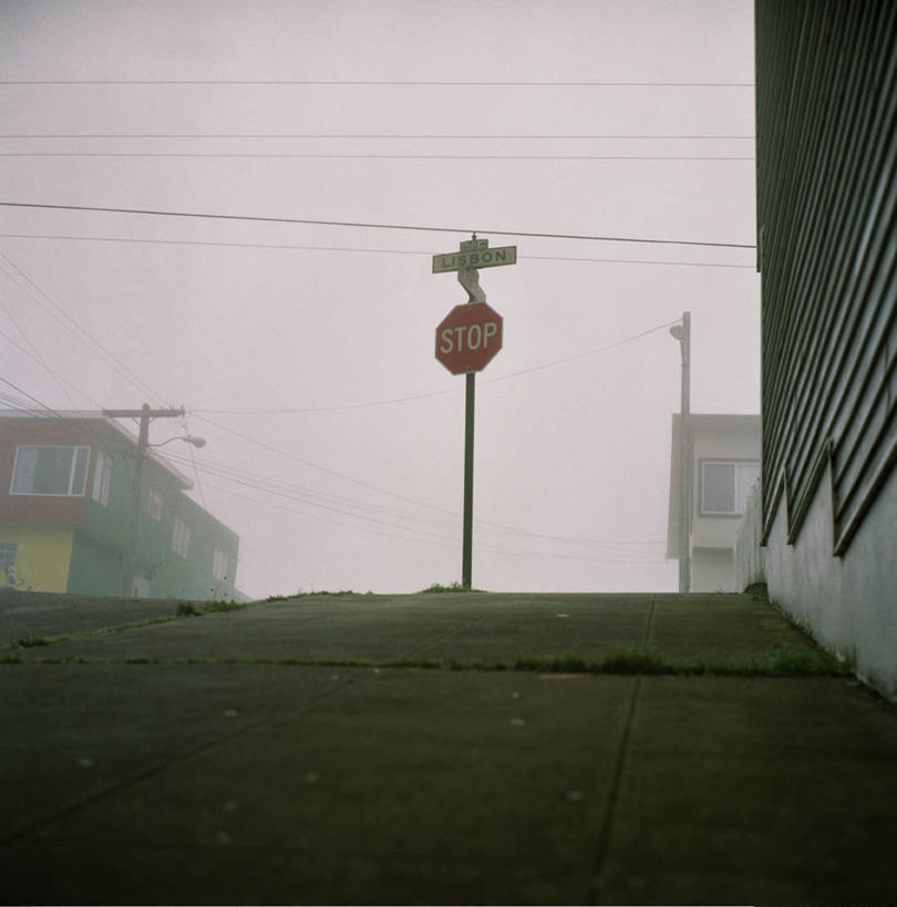 无人,竖图,室外,白天,雾,街道,指示牌,美国,标志,文字,天气,标识,天空,摄影,英文字母,宁静,加利福尼亚,旧金山,彩图