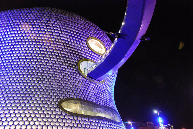 无人,横图,室外,夜晚,建筑,英国,现代,紫色,地标建筑,摄影,人行桥,照亮,英国文化,式样,伍斯特郡,设计,彩图