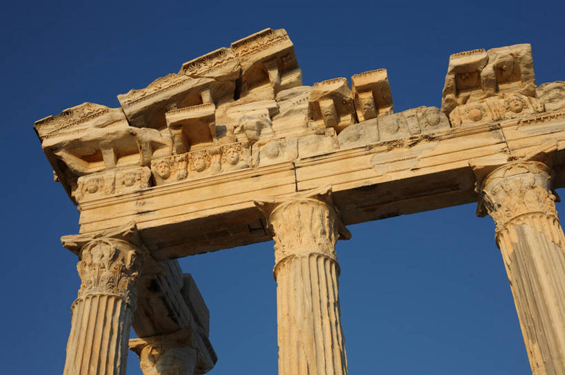 无人,横图,室外,白天,土耳其,柱子,历史,废墟,摄影,万里无云,彩图