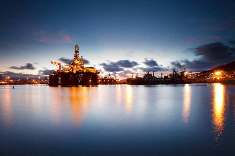 无人,横图,室外,机器,海洋,水,西班牙,云,设备,黄昏,机械,工业,摄影,能源,照亮,石油工业,钻井,钻塔,大西洋群岛,彩图,海港