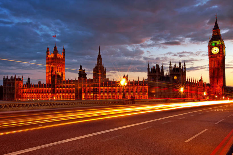 无人,横图,室外,长时间曝光,建筑,街道,英国,路标,云,尖顶,首都,历史,钟塔,天空,黄昏,地标建筑,运输,摄影,照亮,政府大楼,政府,威斯敏斯特市,英国文化,彩图
