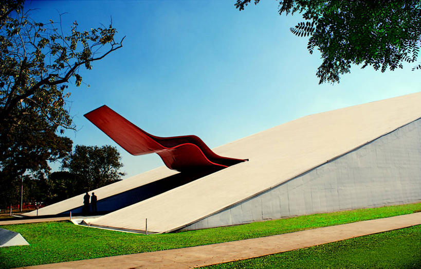 建筑师,公园,横图,室外,白天,建筑,巴西,现代,草,树,地标建筑,南美,摄影,南美洲,拉丁美洲,美洲,万里无云,巴西联邦共和国,亚美利加洲,南亚美利加洲,圣保罗,圣保罗州,会堂,奥斯卡.尼迈耶,尼迈耶,彩图,伊比拉布埃拉公园