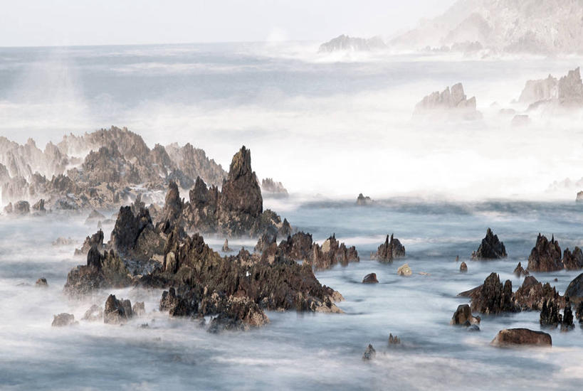 无人,横图,室外,白天,长时间曝光,海浪,海洋,美景,南非,景观,自然,地标建筑,景色,摄影,岩层,自然风光,花园大道,自然地理,岩石,彩图