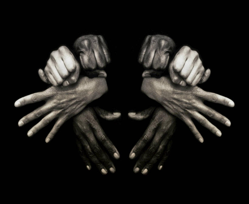 手,四个人,横图,西班牙,黑色背景,对称,人体,摄影,多样,部分,想法,拳头,彩图,影棚拍摄