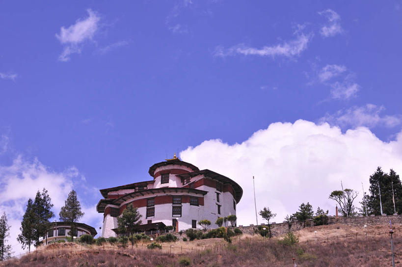 无人,博物馆,横图,室外,白天,仰视,建筑,不丹,云,天空,摄影,巴罗,彩图,低角度拍摄