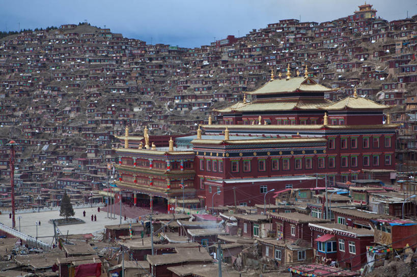 横图,室外,白天,城市,建筑,房屋,天空,摄影,佛教,四川省,中国文化,修道院,彩图