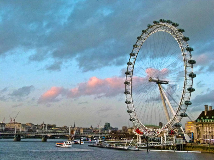 无人,横图,室外,河流,英国,河岸,云,首都,天空,黄昏,摄影,大转轮,彩图
