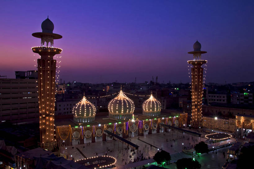 无人,横图,室外,城市,建筑,巴基斯坦,云,历史,天空,黄昏,摄影,宗教,照亮,尖塔,伊斯兰教,圆顶建筑,清真寺,卡拉奇,彩图