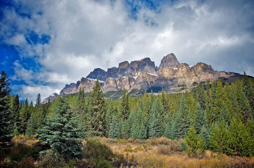 无人,横图,室外,白天,加拿大,云,树,风景,天空,自然,摄影,宁静,班夫国家公园,亚伯达,彩图