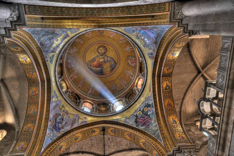 无人,教堂,横图,室内,白天,仰视,建筑,日光,巴勒斯坦,以色列,亚洲,标志,符号,纪念碑,首都,注视,历史,标识,壁画,观察,看,摄影,宗教,观看,察看,中东,基督,基督教,圆顶建筑,关注,天主教,西亚,耶稣,圣墓教堂,圣墓大教堂,救世主,性别符号,基利斯督,弥赛亚,默西亚,巴勒斯坦国,耶路撒冷,复活大堂,低角度拍摄,旅行,男性符号,耶路撒冷旧城