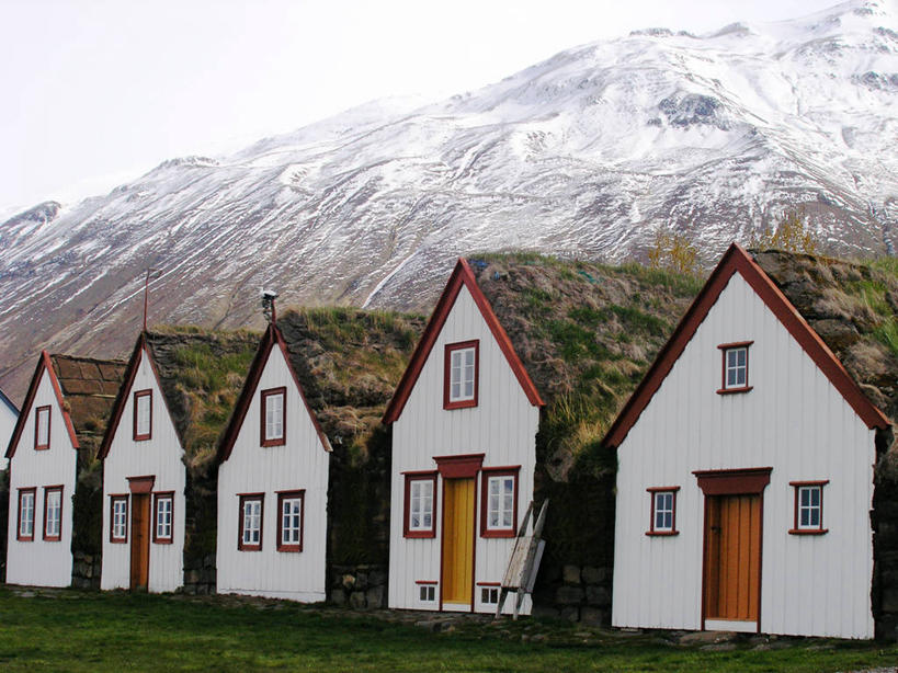 无人,横图,室外,白天,山,德国,欧洲,冰岛,房屋,草,风景,自然,草皮,摄影,宁静,北欧,中欧,冰岛共和国,旅行,传统文化