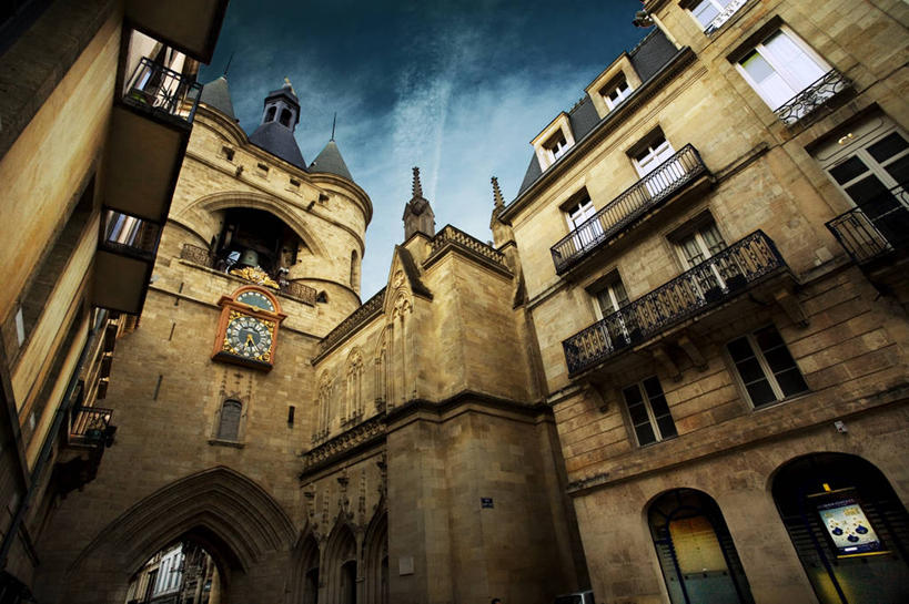 无人,横图,室外,夜晚,仰视,窗户,城市,建筑,法国,摄影,中欧,波尔多,吉伦特省,低角度拍摄,旅行