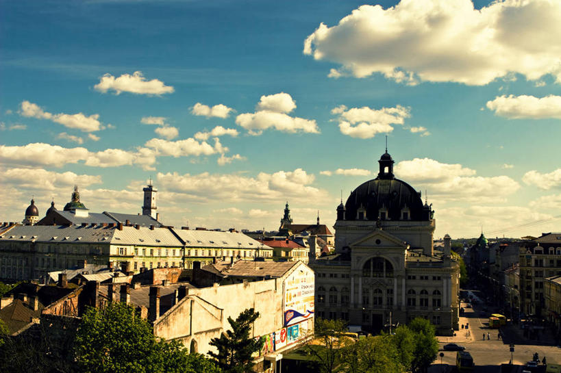 无人,横图,室外,白天,城市,建筑,乌克兰,云,歌剧院,天空,摄影,圆顶建筑,旅行