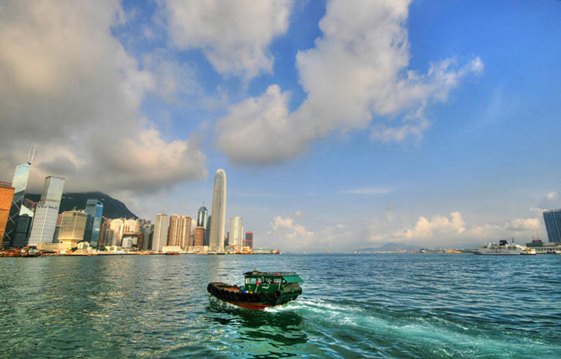 无人,横图,室外,度假,海洋,美景,水,天际线,城市风光,城市,船,香港,中国,景观,云,娱乐,天空,船尾波,享受,休闲,景色,放松,运输,摄影,东亚,旅行,海港