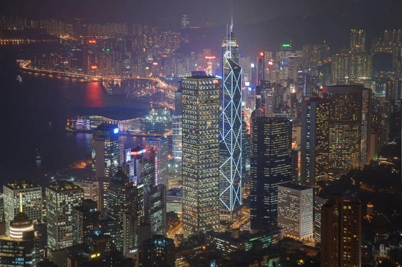 无人,横图,室外,夜晚,度假,美景,天际线,城市风光,城市,建筑,摩天大楼,香港,景观,光亮,娱乐,维多利亚港,享受,休闲,办公大楼,景色,放松,摄影,照亮,维多利亚,金融区,旅行