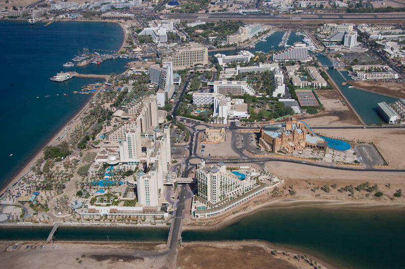 无人,横图,俯视,航拍,室外,白天,旅游,度假,海洋,美景,水,城市风光,城市,建筑,以色列,地形,景观,海湾,娱乐,自然,享受,休闲,景色,放松,运输,摄影,中东,鸟瞰,自然风光,红海,伊拉特,高角度拍摄,旅行