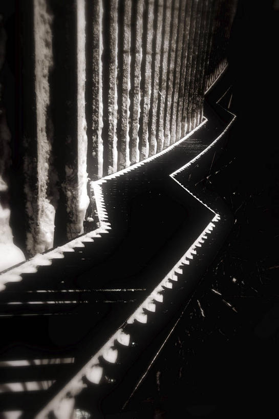 无人,栏杆,竖图,室外,夜晚,运动模糊,长时间曝光,楼梯,建筑,加拿大,形状,首都,台阶,摄影,安大略省,渥太华