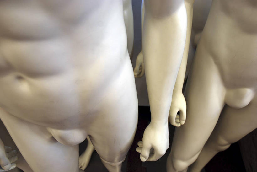 裸体,无人,横图,室内,重复,雕塑,美国,标志,雕像,符号,人造模特,标识,衣服,摄影,性别符号,男性,男性符号,纺织工业