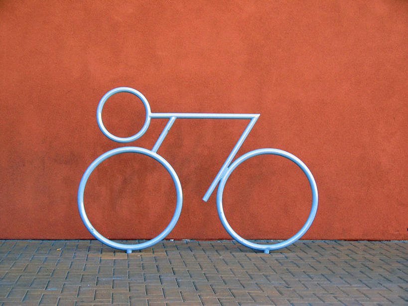 无人,横图,室外,白天,美国,支架,墙,人行道,运输,摄影,亚利桑那,创造力,自行车架,想法