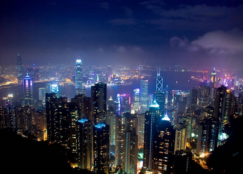 无人,横图,俯视,室外,夜晚,度假,美景,城市风光,城市,建筑,摩天大楼,香港,景观,光亮,娱乐,享受,休闲,办公大楼,景色,放松,摄影,照亮,香港岛,金融区,高角度拍摄,旅行