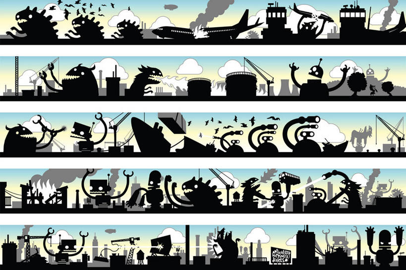 无人,横图,插画,数码,科技,城市,英国,阴影,网络,高光,几何,计算机图形,合成,图画,画,虚构,多样,电脑合成图,数码合成图,合成图,北欧,毁灭,怪物,漫画,写实,具体,具象,想法