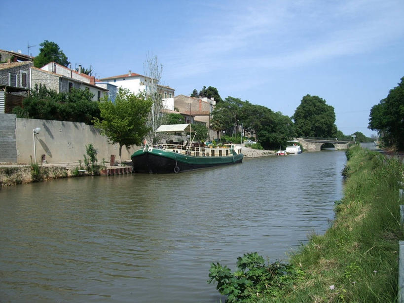 无人,横图,室外,白天,建筑,法国,流水,草,树,天空,自然,运输,摄影,运河,环境,中欧,旅行,驳船