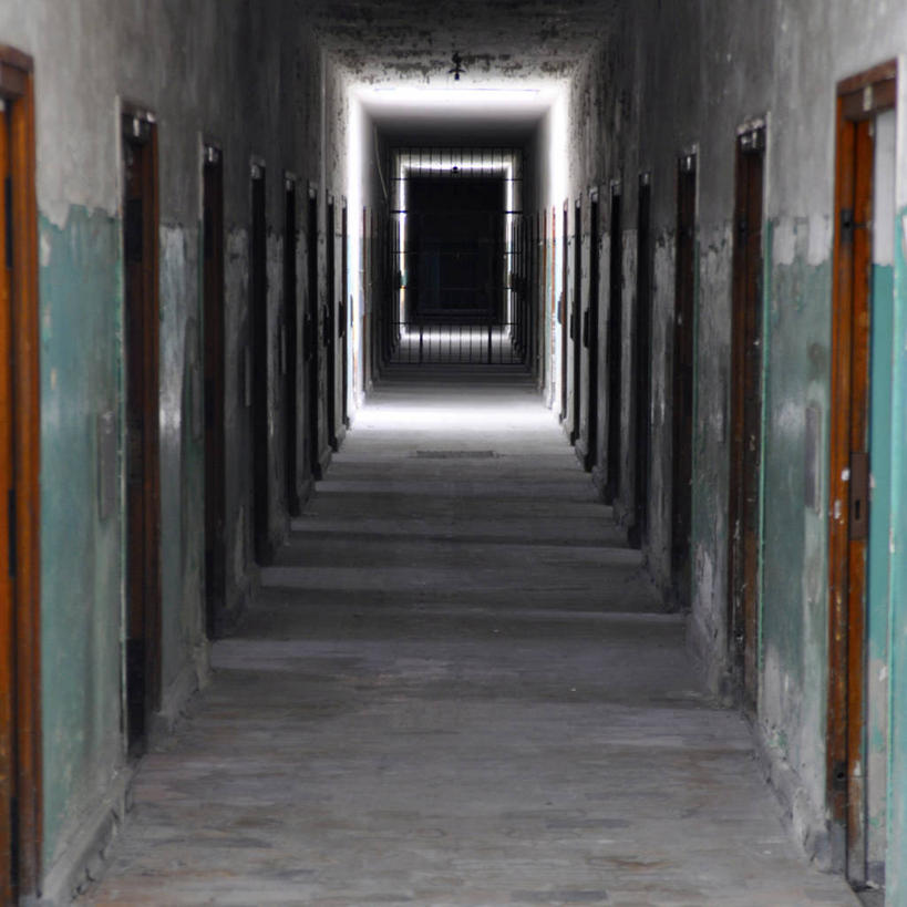 无人,方图,室内,白天,重复,建筑,德国,一排,整齐,走廊,光亮,慕尼黑,排列,监狱,摄影,照亮,队列,牢房,处罚,中欧,巴伐利亚,集中营,上巴伐利亚,达豪