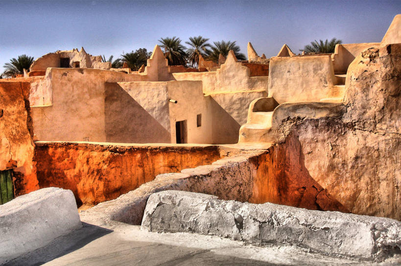 无人,横图,室外,白天,建筑,阿尔及利亚,利比亚,突尼斯,城镇,首都,树,天空,摄影,绿洲,北非,传统文化