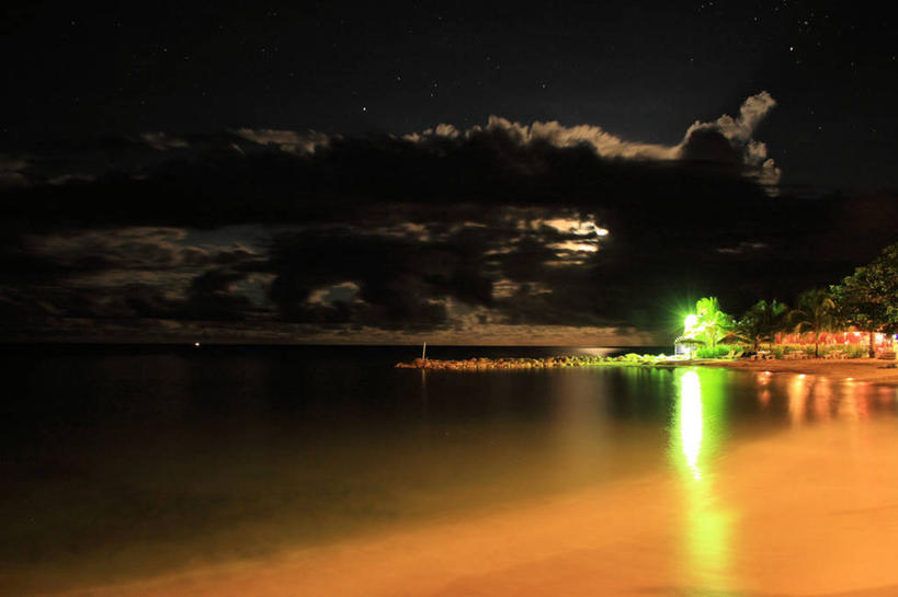 无人,横图,室外,夜晚,度假,神秘,海洋,英国,牙买加,反射,月光,摄影,北欧,海滩,彩图,旅行