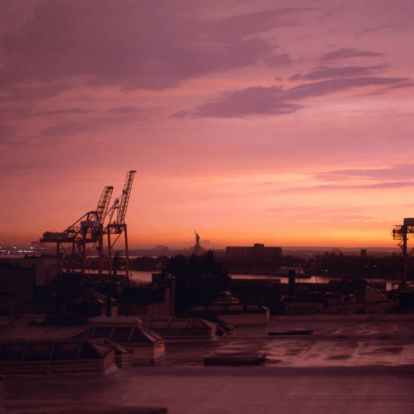 无人,方图,俯视,室外,日落,纽约,美国,云,摄影,剪影,布鲁克林,纽约港,彩图,高角度拍摄,海港