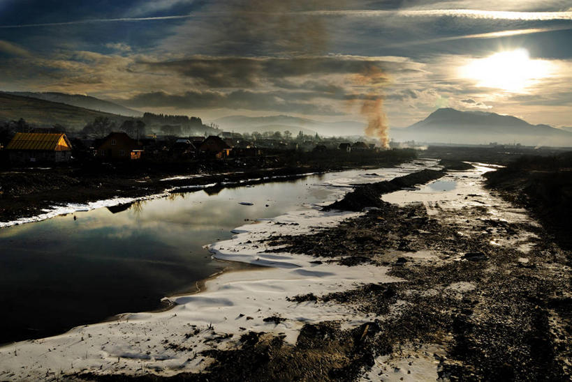 无人,横图,室外,河流,山,雪,多云,罗马尼亚,地形,乡村,冬天,风景,烟,摄影,宁静,剪影,特兰西瓦尼亚,布拉索夫,彩图