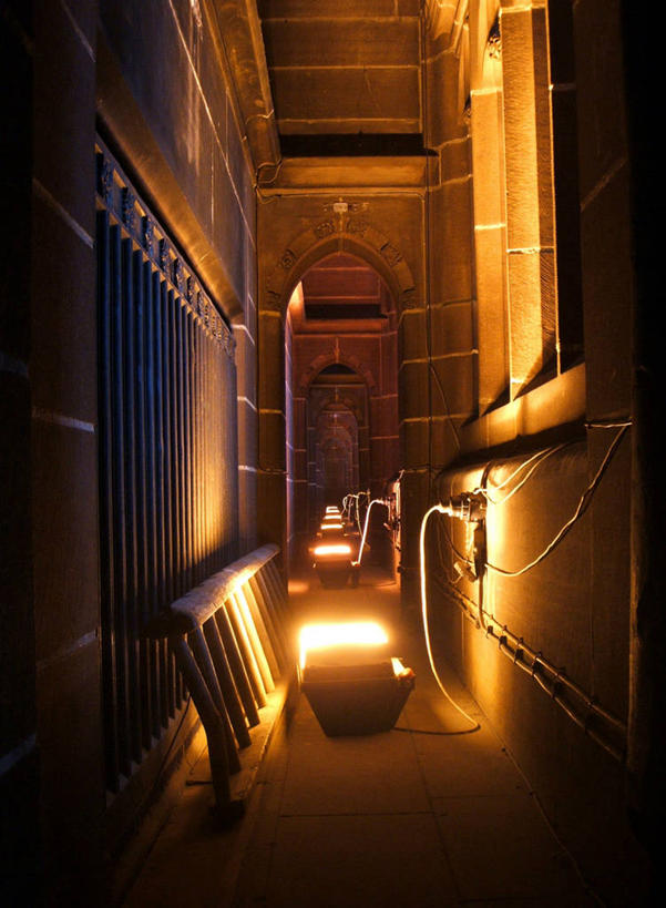 无人,教堂,竖图,室内,室外,建筑,英国,梯子,拱门,走廊,光亮,摄影,照亮,北欧,透视图,利物浦,兰开夏,默西赛德郡,彩图,泛光照明,幕后