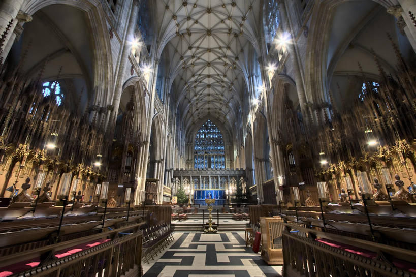 无人,横图,室内,白天,窗户,天花板,建筑,英国,长椅,拱门,光亮,宏伟,历史,座位,摄影,照亮,基督教,北欧,祭坛,哥特式风格,约克大教堂,约克郡,彩色玻璃,北约克郡,设计,彩图,大教堂