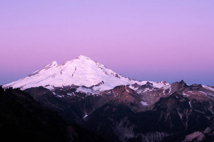 无人,横图,室外,留白,旅游,度假,美景,山,山脉,雪山,美国,地形,景观,山顶,黎明,娱乐,风景,天空,自然,黄昏,享受,休闲,景色,放松,摄影,宁静,环境,自然风光,挑战,卡斯基德山脉,彩图,贝克尔山